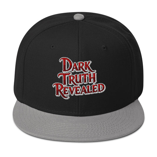 Dark Truth Revealed True Crime Flat Bill embroidered snapback hat, product image 1