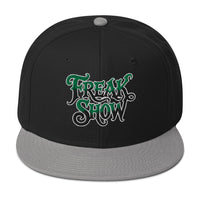 Freak Show Horror Flat Bill embroidered snapback hat, product image 7