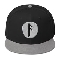 Ansuz Rune embroidered snapback hat, product image 6