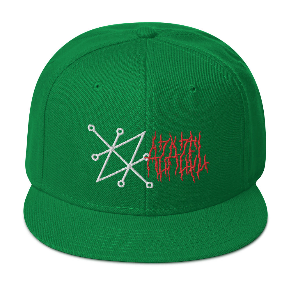 Sigil of Azazel Demon Occult Symbol Embroidered Flat Bill Cap Snapback Hat