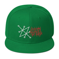 Sigil of Azazel Demon Occult Symbol Embroidered Flat Bill Cap embroidered snapback hat, product image 29
