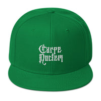 Carpe Noctem Seize The Night Vampire Embroidered Flat Bill Cap embroidered snapback hat, product image 29