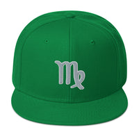 Zodiac Sign Virgo Embroidered Flat Bill Cap embroidered snapback hat, product image 29