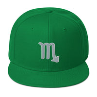 Zodiac Sign Scorpio Embroidered Flat Bill Cap embroidered snapback hat, product image 29