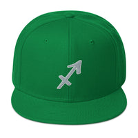 Zodiac Sign Sagittarius Embroidered Flat Bill Cap embroidered snapback hat, product image 29