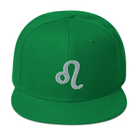 Zodiac Sign Leo Embroidered Flat Bill Cap embroidered snapback hat, product image 28