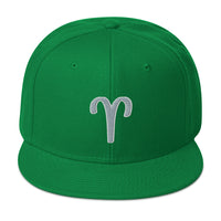 Zodiac Sign Aries Embroidered Flat Bill Cap embroidered snapback hat, product image 29