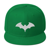 Vampire Bat Goth Style Halloween Embroidered Flat Bill Cap embroidered snapback hat, product image 29