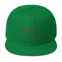 Red Toe Pincher Coffin with Cross Embroidered Flat Bill Cap embroidered snapback hat, product image 29
