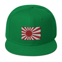 The National Flag of Japan Embroidered Flat Bill Cap embroidered snapback hat, product image 29