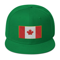 The National Flag of Canada Embroidered Flat Bill Cap embroidered snapback hat, product image 29