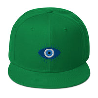 The Curse of the Evil Eye Embroidered Flat Bill Cap embroidered snapback hat, product image 29
