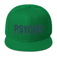 Psychobilly Horror Psycho Embroidered Flat Bill Cap embroidered snapback hat, product image 29