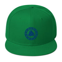 Blue Odin's Knot – The Valknut Embroidered Celtic Flat Bill Hat embroidered snapback hat, product image 30