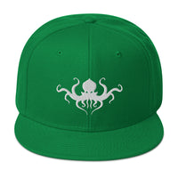 Horror Beast Cthulhu Embroidered Flat Bill Cap embroidered snapback hat, product image 29