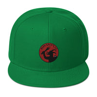 Horned Krampus Merry Christmas Embroidered Flat Bill Cap embroidered snapback hat, product image 29