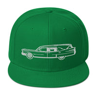 Hearse Funeral Car Embroidered Casket Coat Flat Bill Cap embroidered snapback hat, product image 29
