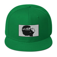 Halloween Monster Bride of Frankenstein Embroidered Flat Bill Cap embroidered snapback hat, product image 29