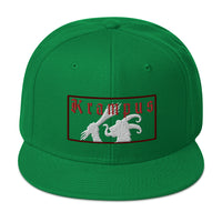 Gruss Vom Krampus Embroidered Flat Bill Cap embroidered snapback hat, product image 29