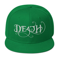 Whimsical Death – This is the End Embroidered Flat Bill Cap embroidered snapback hat, product image 29