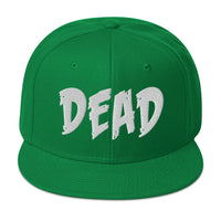 White DEAD Emotional Depression Embroidered Flat Bill Cap embroidered snapback hat, product image 29