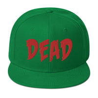 Red DEAD Emotional Depression Embroidered Flat Bill Cap embroidered snapback hat, product image 29