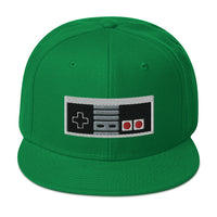 Classic 80's Game Controller Embroidered Flat Bill Cap embroidered snapback hat, product image 29