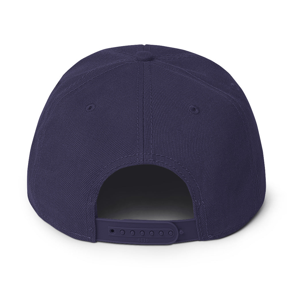 Purple Wiccan Woven Pentagram Symbol Embroidered Flat Bill Cap Snapback Hat