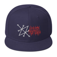 Sigil of Azazel Demon Occult Symbol Embroidered Flat Bill Cap embroidered snapback hat, product image 19