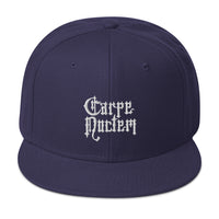 Carpe Noctem Seize The Night Vampire Embroidered Flat Bill Cap embroidered snapback hat, product image 19