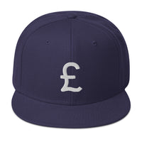 The British Pound Sterling Symbol Money Currency Embroidered Flat Bill Cap embroidered snapback hat, product image 19