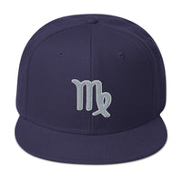 Zodiac Sign Virgo Embroidered Flat Bill Cap embroidered snapback hat, product image 19