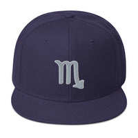 Zodiac Sign Scorpio Embroidered Flat Bill Cap embroidered snapback hat, product image 19