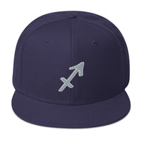 Zodiac Sign Sagittarius Embroidered Flat Bill Cap embroidered snapback hat, product image 19