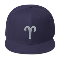 Zodiac Sign Aries Embroidered Flat Bill Cap embroidered snapback hat, product image 19