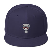 WWII Era Bio Hazard Gas Mask Embroidered Flat Bill Cap embroidered snapback hat, product image 19