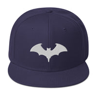 Vampire Bat Goth Style Halloween Embroidered Flat Bill Cap embroidered snapback hat, product image 20