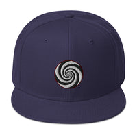 Twilight Zone Hypnotic Hypnosis Spiral Illusion Embroidered Flat Bill Cap embroidered snapback hat, product image 20