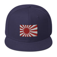 The National Flag of Japan Embroidered Flat Bill Cap embroidered snapback hat, product image 20