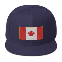 The National Flag of Canada Embroidered Flat Bill Cap embroidered snapback hat, product image 19