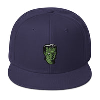Modern Prometheus Frankenstein's Monster Embroidered Flat Bill Cap embroidered snapback hat, product image 20