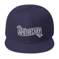 The Apothecary Embroidered Flat Bill Cap embroidered snapback hat, product image 19