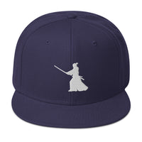Ronin Samurai Warrior Swordsman Embroidered Flat Bill Cap embroidered snapback hat, product image 20