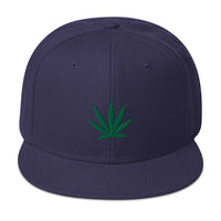 Pot Leaf Marijuana Embroidered Cannabis Flat Bill Cap embroidered snapback hat, product image 20