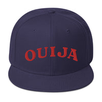 Red Ouija Spirit Board Words Embroidered Flat Bill Cap embroidered snapback hat, product image 19