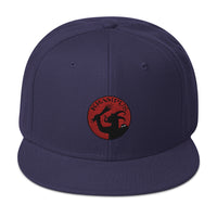 Horned Krampus Merry Christmas Embroidered Flat Bill Cap embroidered snapback hat, product image 19