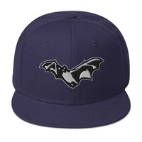 Flying Vampire Bat Goth Fashion Embroidered Flat Bill Cap embroidered snapback hat, product image 19