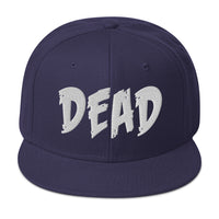 White DEAD Emotional Depression Embroidered Flat Bill Cap embroidered snapback hat, product image 20