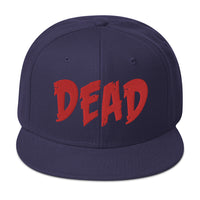 Red DEAD Emotional Depression Embroidered Flat Bill Cap embroidered snapback hat, product image 19