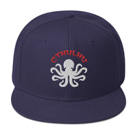 Cthulhu The Elder Gods Embroidered Flat Bill Cap embroidered snapback hat, product image 19
